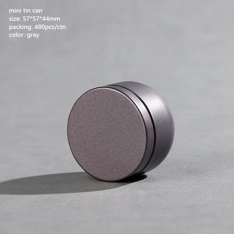 Tea Box - Portable Mini Tea Caddy, Large Tea Storage Container, Small Round Tin Coffee Caddy