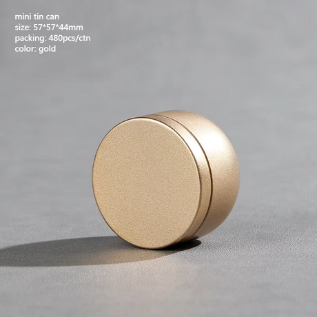 Tea Box - Portable Mini Tea Caddy, Large Tea Storage Container, Small Round Tin Coffee Caddy