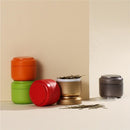 Tea Box - Portable Mini Tea Caddy, Large Tea Storage Container, Small Round Tin Coffee Caddy