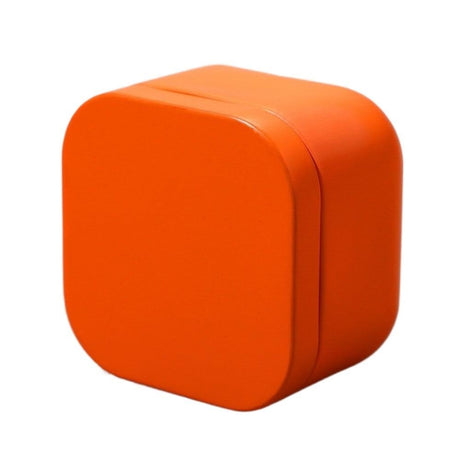 Tea box - Square tin container, tea caddy, metal candy box
