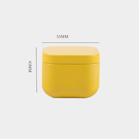 Tea box - Square tin container, tea caddy, metal candy box
