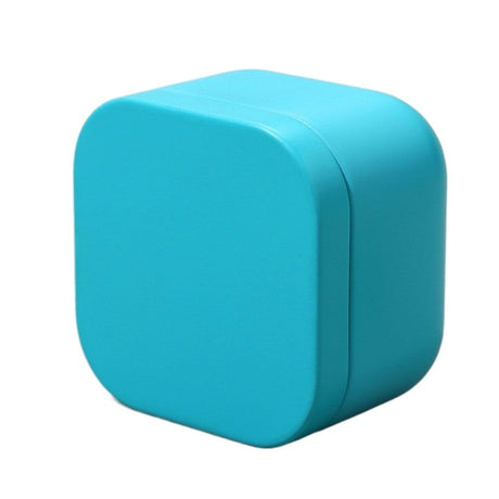 Tea box - Square tin container, tea caddy, metal candy box
