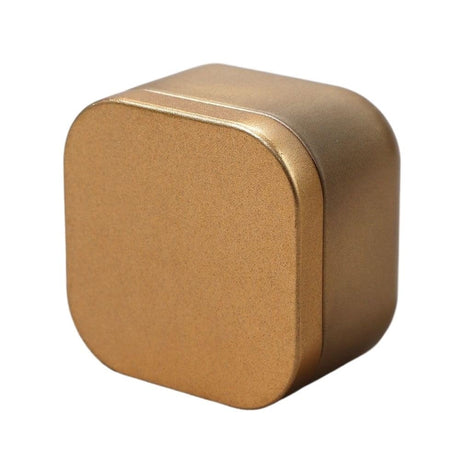Tea box - Square tin container, tea caddy, metal candy box