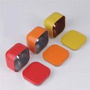 Tea box - Square tin container, tea caddy, metal candy box