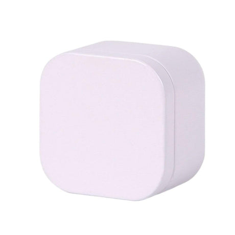 Tea box - Square tin container, tea caddy, metal candy box