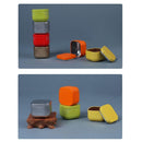 Tea box - Square tin container, tea caddy, metal candy box