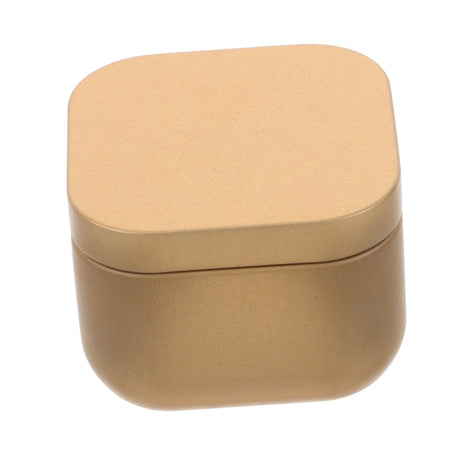 Tea box - Square tin container, tea caddy, metal candy box