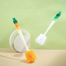 Bottle Brush - Dishwashing Brush - Straw Brush - Bottle Cleaner - Drinking Bottle - Thermos Cup - Cup Cleaner - Crevice Brush - Kitchen Accessories - Multifunctional - Orange - 1 Piece