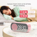 Alarm clock radio - mains powered alarm clock radio - child's alarm clock - digital alarm clocks - analog alarm clock - digital alarm clock - digital bedroom alarm clock - Bluetooth speaker - speaker - mirror with light - portable radio - white - 1 piece