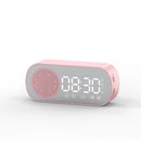 Alarm clock radio - mains powered alarm clock radio - child's alarm clock - digital alarm clocks - analog alarm clock - digital alarm clock - digital bedroom alarm clock - Bluetooth speaker - speaker - mirror with light - portable radio - pink - 1 piece