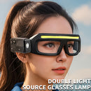 Rechargeable LED Headlamp - Safety Glasses with Light - Reading Lamp - Flashlight - Work Glasses - Walking Light Running - DIY Gift for Men - Glasses with Light - Night Glasses - Camping Lamp - Fishing - USB Rechargeable Headlamp - Black - 1 Piece