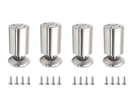 Table legs - bathroom cabinet legs - bathroom furniture legs - desk legs - shoe cabinet legs - wardrobe legs - TV cabinet legs - cabinet legs - wardrobe legs - bookcase legs - dressing table - dining table - footstool - stainless steel - 4 pieces