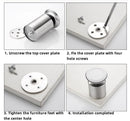 Table legs - bathroom cabinet legs - bathroom furniture legs - desk legs - shoe cabinet legs - wardrobe legs - TV cabinet legs - cabinet legs - wardrobe legs - bookcase legs - dressing table - dining table - footstool - stainless steel - 4 pieces