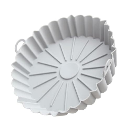 Baking - Baking supplies - Airfryer baking - Baking tray - Kitchen utensils - Baking pan - Cake moulds - Silicone baking moulds - Silicone baking mat - Silicone mould - Silicone kitchen utensils - Gray - Round baking tray - 1 piece