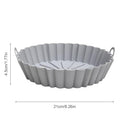 Baking - Baking supplies - Airfryer baking - Baking tray - Kitchen utensils - Baking pan - Cake moulds - Silicone baking moulds - Silicone baking mat - Silicone mould - Silicone kitchen utensils - Gray - Round baking tray - 1 piece