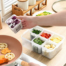 Storage box - Storage box with lid - Organizer - Food storage containers - Refrigerator organizer - Pallet - Divider pallet - Fruit bowl - Fruit basket - Ginger Organizer - 6 compartments - White - 1 piece