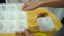 Storage box - Storage box with lid - Organizer - Food storage containers - Refrigerator organizer - Pallet - Divider pallet - Fruit bowl - Fruit basket - Ginger Organizer - 6 compartments - White - 1 piece
