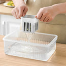 Storage box - Storage box with lid - Organizer - Food storage containers - Fridge organizer - Pallet - Divider pallet - Fruit bowl - Fruit basket - Ginger Organizer - 4 compartments - White - 1 piece