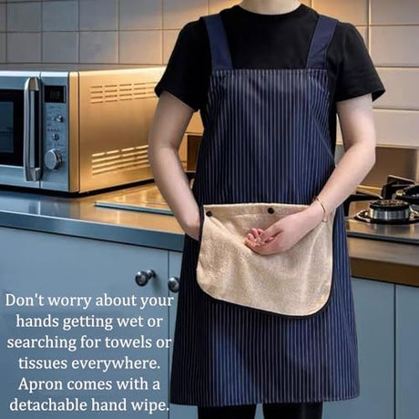 Apron - Women's kitchen apron - Men's kitchen apron - Men's apron - Women's apron - Kitchen apron - With towels - Women's gifts - Father's gifts - Mother's gift - Festive gift - Christmas gifts - Christmas gifts for adults - 3 pieces