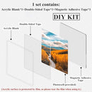 Fridge magnet set - DIY decoration - magnetic wall sticker - living room decoration - decoration - office decoration - party decoration - Christmas gifts - Christmas gifts for adults - Acrylic - Transparent - 5 cm x 5 cm - 24 pieces