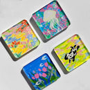 Fridge magnet set - DIY decoration - magnetic wall sticker - living room decoration - decoration - office decoration - party decoration - Christmas gifts - Christmas gifts for adults - Acrylic - Transparent - 5 cm x 5 cm - 24 pieces