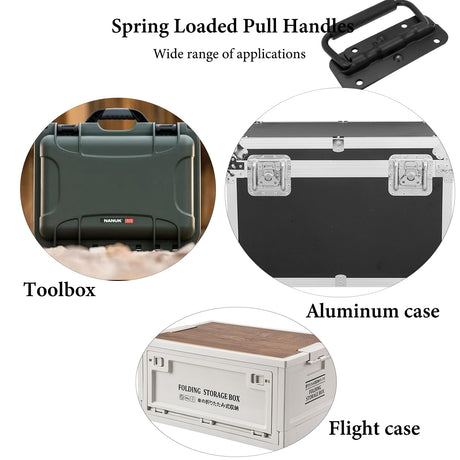 Handle - Tool Box Handle - Cabinet Handle - Tool Handle - Tool Set Handle - Tool Case Handle - Tool Bag Handle - With Grip - Black - Pack of 2