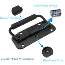 Handle - Tool Box Handle - Cabinet Handle - Tool Handle - Tool Set Handle - Tool Case Handle - Tool Bag Handle - With Grip - Black - Pack of 2