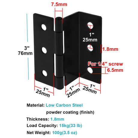 Hinges - Triple hinges - Cabinets - Kitchen cabinet - Wardrobe - Wooden cabinet - Door stopper - Cabinet - Trash can - Wardrobe - Suitcase hand luggage - Suitcase - Iron - Black - 6 pieces