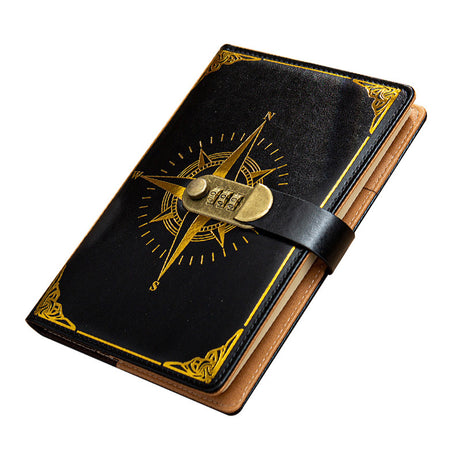 Diary - Journal - diary with lock - password book - Notebook - notebook A5 - diary for adults - books - Retro - Creative - Christmas gifts - Christmas gifts for adults - gift for women - gift for men - 1 piece