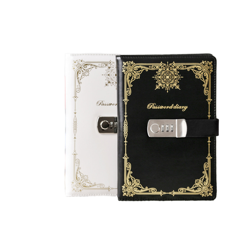 Diary - Journal - diary with lock - password book - Notebook - notebook A5 - diary for adults - books - Retro - Creative - Christmas gifts - Christmas gifts for adults - gift for women - gift for men - 1 piece