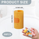 Clothes Pegs - Hanger Clips - Clips - Windproof Pegs - Clothesline Pegs - Trouser Hanger Clips - Clothespins - Velvet Hanger Clips - Laundry Clips - Non-Slip Clothes Clips - Needleless - Pink - Blue - Yellow - 30 pieces
