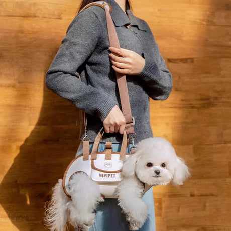 Dog Bag - Dog Carrier Bag - Dog Basket - Dog Cushion - Dog Coat - Dog Accessories - Cat Travel Basket - Dog Supplies - Puppy Bag - Dog Clothing - Cat Transport Box - Cat Basket - Travel Bag - White - 1 Piece