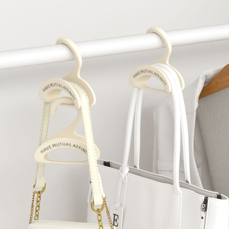 Bag Hanger - Wardrobe Organizer - Handbag Hanger - Clothes Hangers - Bag Storage - Coat Rack - Wardrobe Accessories - Shoulder Bag Holder - Bag Rack - Handbag Organizer - White - 5 pieces