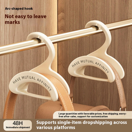 Bag Hanger - Wardrobe Organizer - Handbag Hanger - Clothes Hangers - Bag Storage - Coat Rack - Wardrobe Accessories - Shoulder Bag Holder - Bag Rack - Handbag Organizer - White - 5 pieces