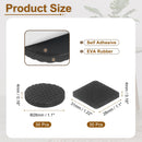 Floor protectors - Felt pads - Anti-slip - Chair caps - Chair leg protectors - Furniture felt - Rubber feet - Furniture glides - Felt pads for chairs - Self-adhesive felt pads - Black - 72 pieces