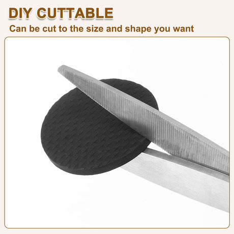 Floor protectors - Felt pads - Anti-slip - Chair caps - Chair leg protectors - Furniture felt - Rubber feet - Furniture glides - Felt pads for chairs - Self-adhesive felt pads - Black - 72 pieces