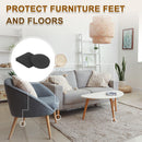 Floor protectors - Felt pads - Anti-slip - Chair caps - Chair leg protectors - Furniture felt - Rubber feet - Furniture glides - Felt pads for chairs - Self-adhesive felt pads - Black - 72 pieces