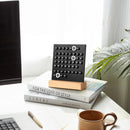 Perpetual Calendar - Desk Calendar - Desk Accessories - Home Decor - Wooden Calendar - Table Calendar - Office Supplies - Home Decor - Gadgets - Date Indicator - White - 1 Piece