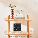 Perpetual Calendar - Desk Calendar - Desk Accessories - Home Decor - Wooden Calendar - Table Calendar - Office Supplies - Home Decor - Gadgets - Date Indicator - White - 1 Piece