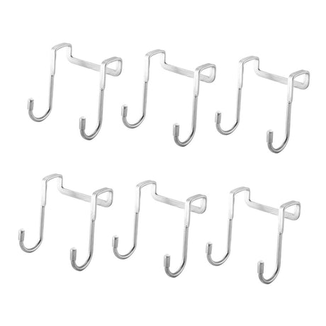 Door Hook - Coat Rack - Door Hanger - Towel Hook - Bathroom Accessories - Kitchen Accessories - Clothes Hook - Hanging Hooks - Door Coat Rack - Stainless Steel Hooks - No Drilling - Stainless Steel - 6 Pieces
