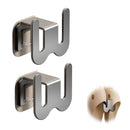 Shoe Rack - Slippers Holder - Bathroom Accessories - Shoe Storage - Wall Hook - Self-Adhesive - Shoe Hanging System - Bathroom Organizer - Hallway Accessories - No Drilling - Black - 2 pieces