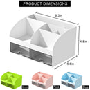 Desk organizer - Makeup organizer - Bathroom organizer - Pen tray - Drawer cabinet - Office supplies - Cosmetics organizer - Desk organizer - Desk accessories - Brush holder - Storage box with drawers - Storage system - White - 1 piece