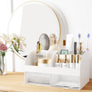 Desk organizer - Makeup organizer - Bathroom organizer - Pen tray - Drawer cabinet - Office supplies - Cosmetics organizer - Desk organizer - Desk accessories - Brush holder - Storage box with drawers - Storage system - White - 1 piece