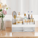 Desk organizer - Makeup organizer - Bathroom organizer - Pen tray - Drawer cabinet - Office supplies - Cosmetics organizer - Desk organizer - Desk accessories - Brush holder - Storage box with drawers - Storage system - White - 1 piece