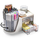 Desk organizer - Make up organizer - Pen tray - Bathroom organizer - Brush holder - Drawer cabinet - Office supplies - Cosmetics organizer - Desk organizer - Desk accessories - Storage box with drawers - Bathroom accessories - White - 1 piece