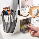 Desk organizer - Make up organizer - Pen tray - Bathroom organizer - Brush holder - Drawer cabinet - Office supplies - Cosmetics organizer - Desk organizer - Desk accessories - Storage box with drawers - Bathroom accessories - White - 1 piece