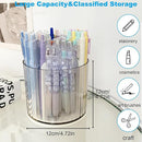 Pen tray - Desk organizer - Make up organizer - Lipstick holder - Brush holder - Office supplies - Cosmetics organizer - Bathroom organizer - Desk accessories - Desk organizer - Rotating organizer - Storage box - White - 1 piece