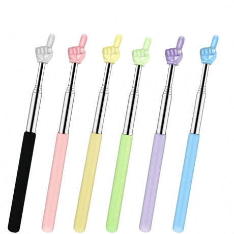 Pointer stick - Presentation pointer - Extendable pointer - Whiteboard accessories - Hand pointer - Blackboard pointer - Teaching materials - Office supplies - Teacher's gift - Digital whiteboard accessories - Pointer stick - 6 colors - 6 pieces