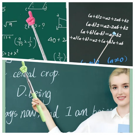 Pointer stick - Presentation pointer - Extendable pointer - Whiteboard accessories - Hand pointer - Blackboard pointer - Teaching materials - Office supplies - Teacher's gift - Digital whiteboard accessories - Pointer stick - 6 colors - 6 pieces