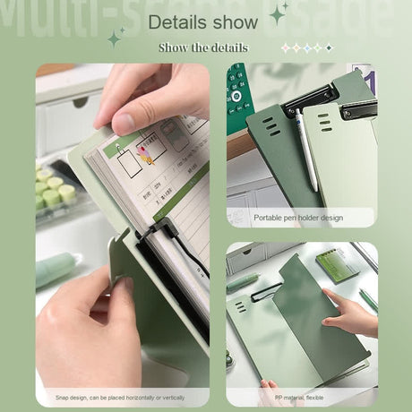 Clipboard A4 - Writing Folder - Foldable Clipboard - Desk Accessories - Morandi Colors - Office Supplies - Document Folder - A4 Folder - Pastel Colors - Writing Pad Holder - Briefcase - Nursing - Administration - Warehouse - Sturdy Plastic - 6 pieces